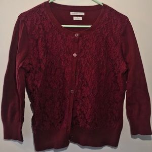 Burgundy VanHeusen Studio Cardigan (M)